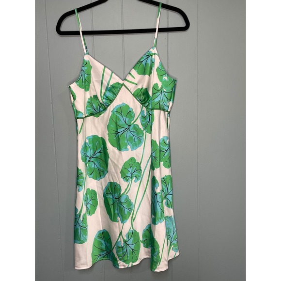Diane Von Furstenberg Dresses & Skirts - Diane Von Furstenberg for Target Geranium Leaf Print Satin Slip Dress